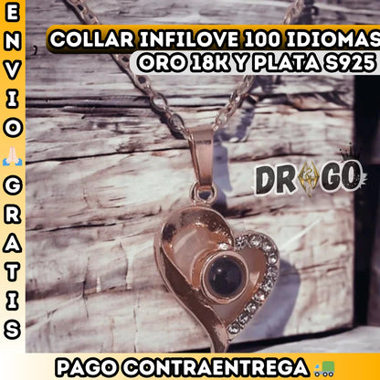 Collar InfiLove™🌹|Baño Oro Rosa 18K+ Caja de lujo 🎁 Gratis