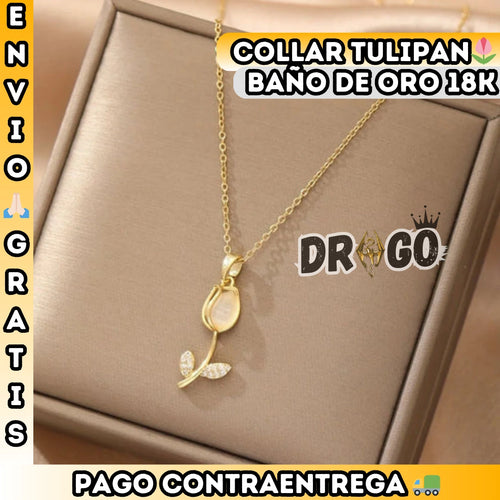 Collar Sueño de Tulipan™|Baño de Oro + Caja Gratis🌷