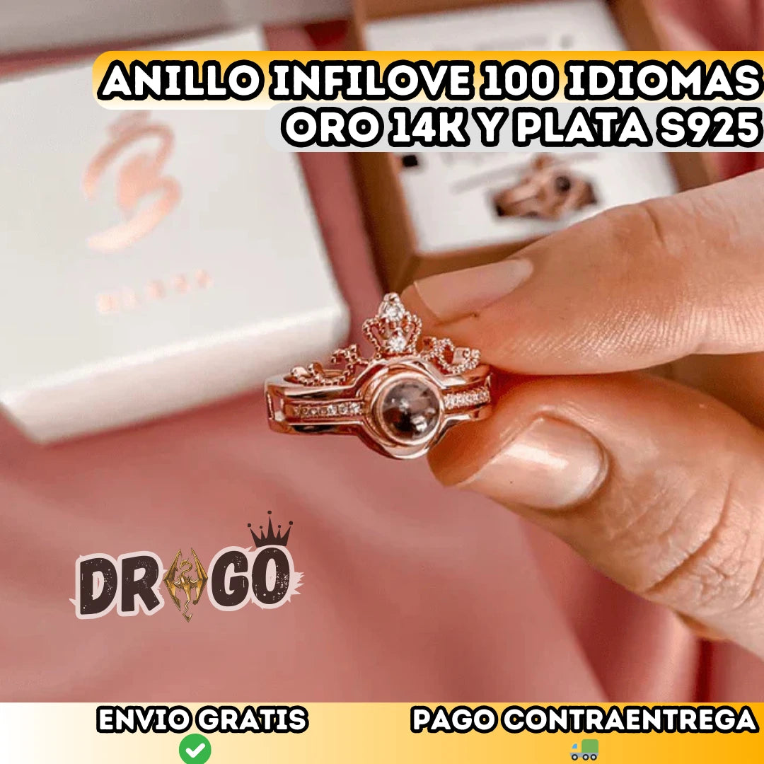 Anillo InfiLove™🌹|Baño Oro Rosa 14K+ Caja 🎁 Gratis